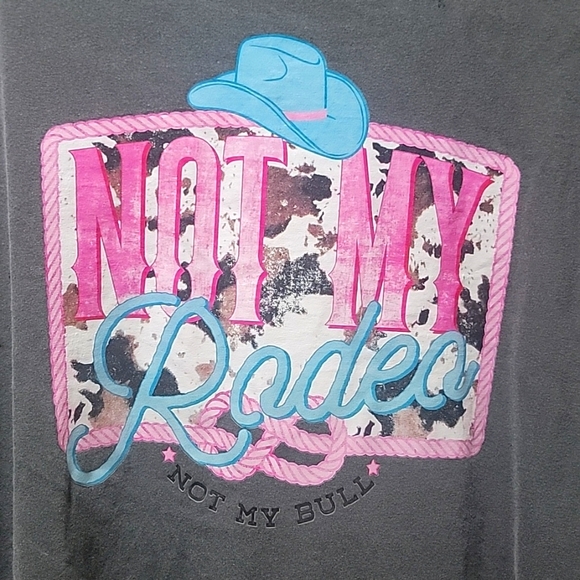 Comfort colors Rodeo Women's t-shirt 4xl plus size top gray - Picture 1 of 5